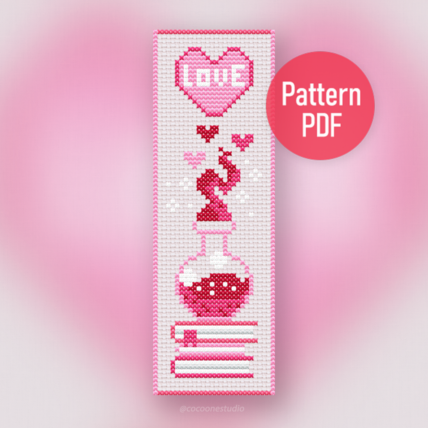 Magic Bottle Bookmark Cross Stitch Pattern PDF