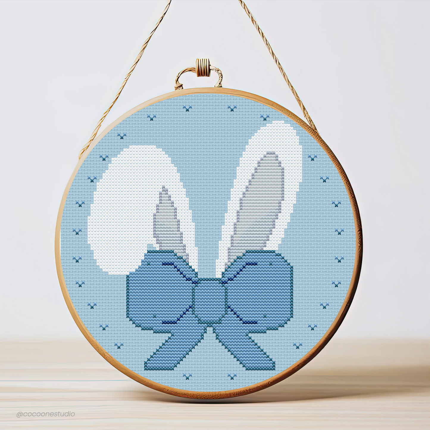 Kawaii Bunny Coquette Cross Stitch Pattern PDF