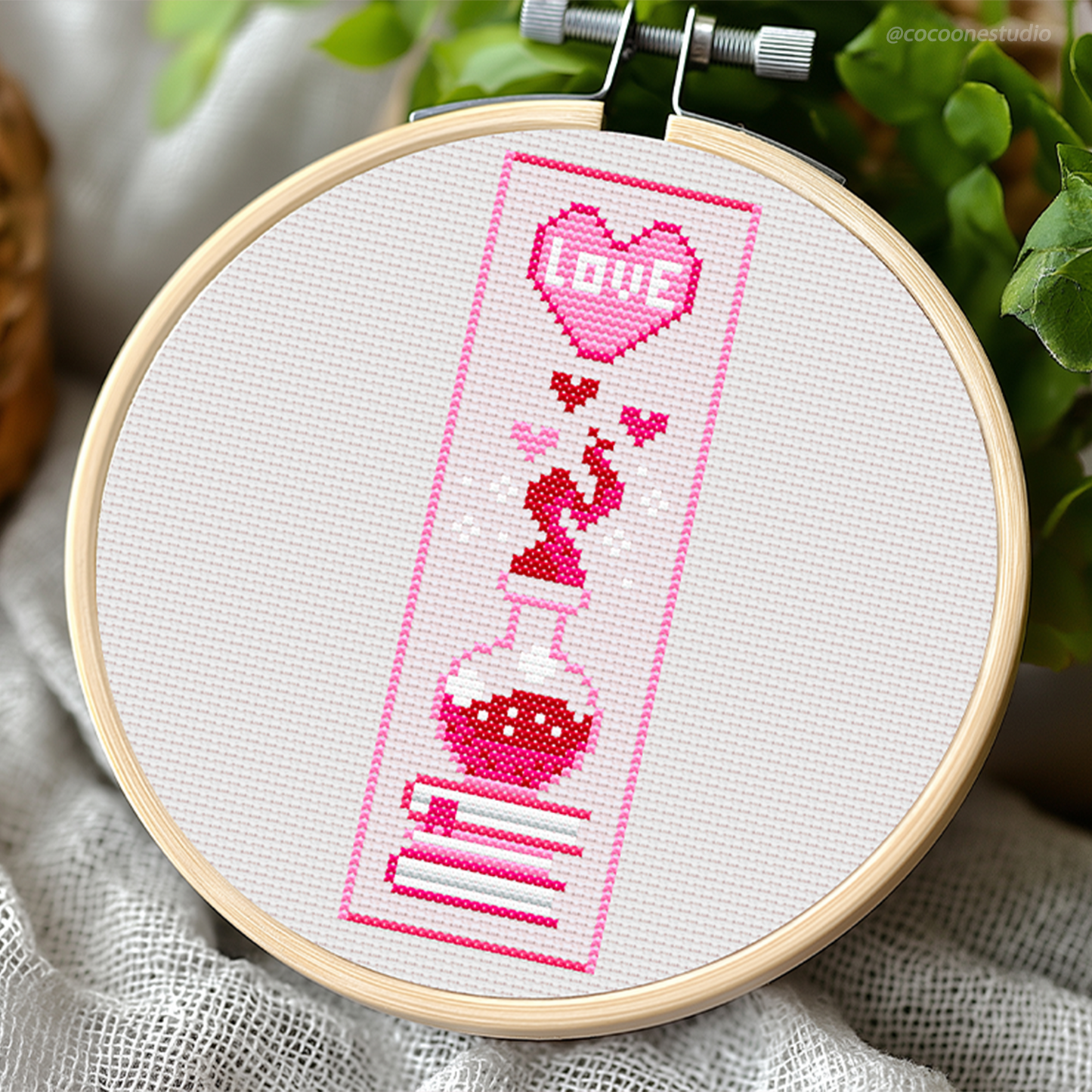 Magic Bottle Bookmark Cross Stitch Pattern PDF