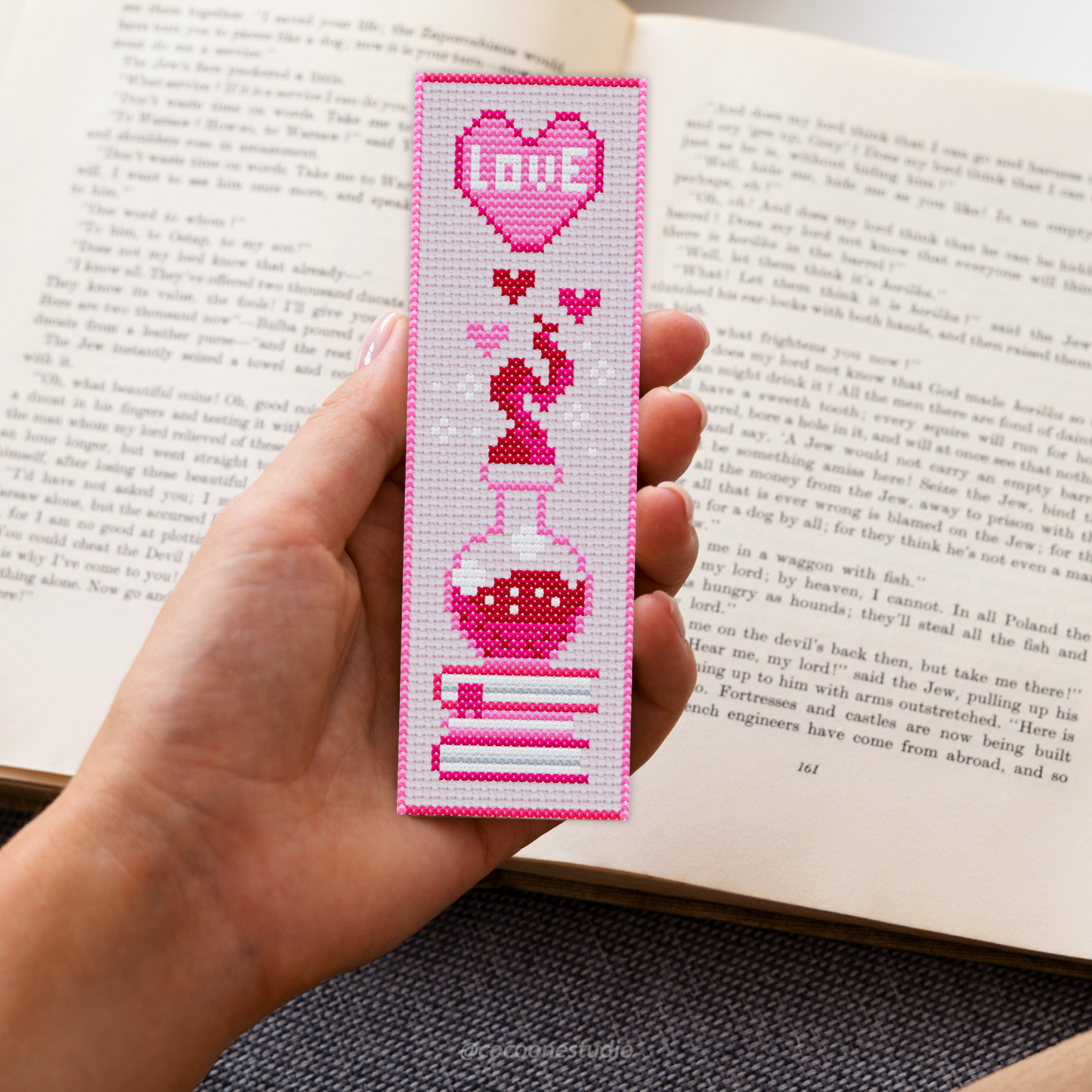 Magic Bottle Bookmark Cross Stitch Pattern PDF