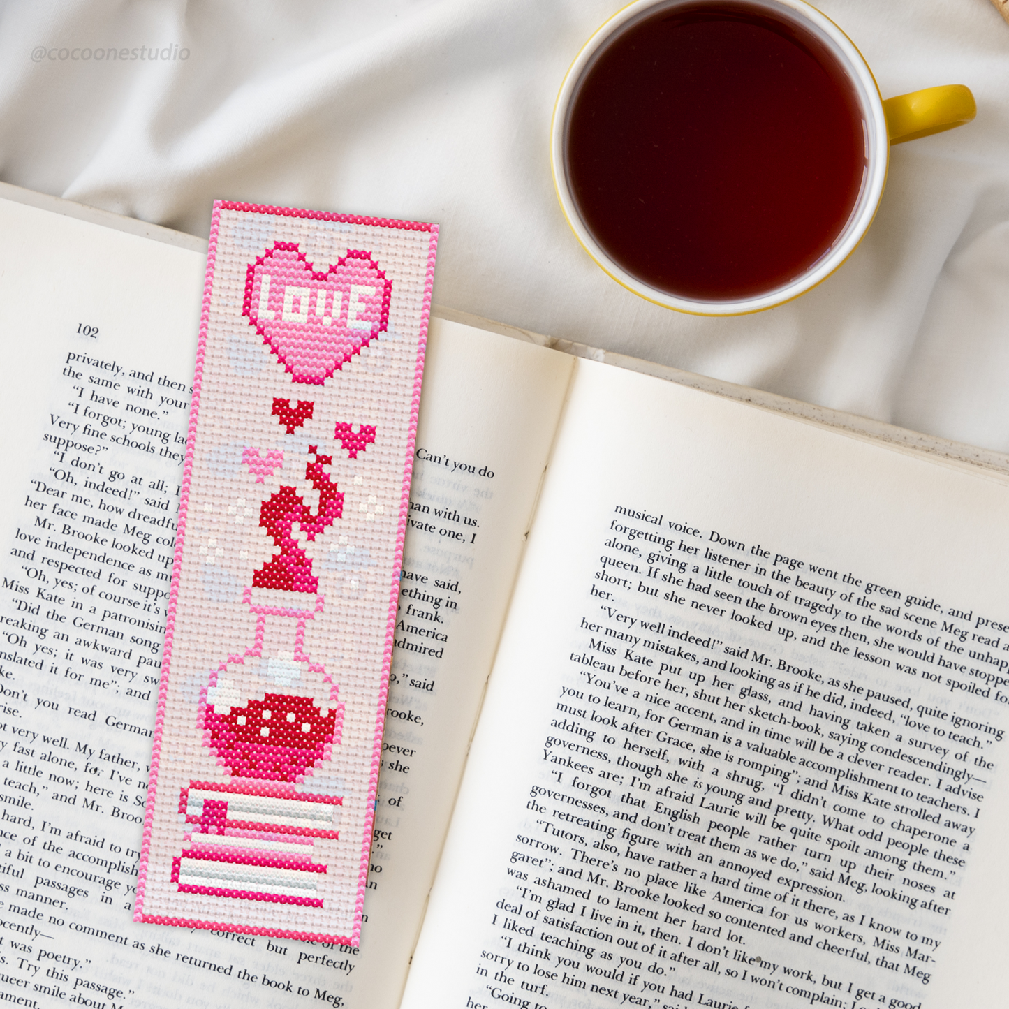 Magic Bottle Bookmark Cross Stitch Pattern PDF