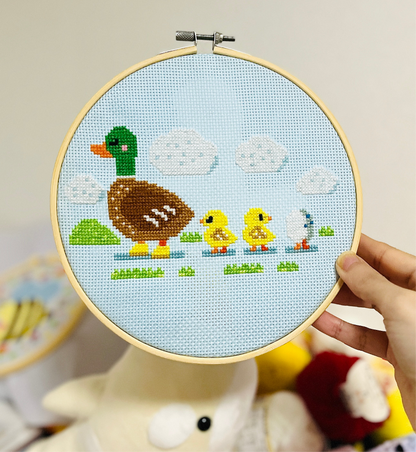 Duck & Ducklings Cross Stitch Pattern PDF