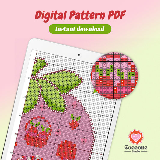 Strawberry Sweet Garden Cross Stitch PDF
