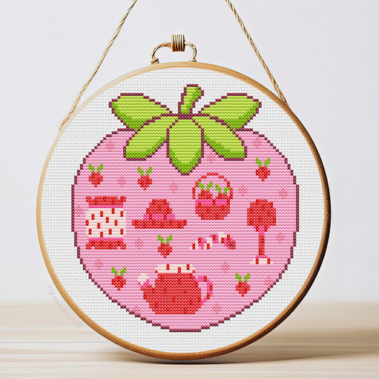 Strawberry Sweet Garden Cross Stitch PDF