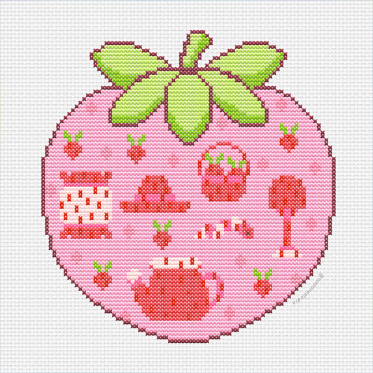 Strawberry Sweet Garden Cross Stitch PDF