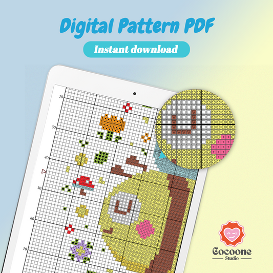 Cute Kawaii Floral Bee Cross Stitch PDF