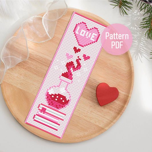 Magic Bottle Bookmark Cross Stitch Pattern PDF