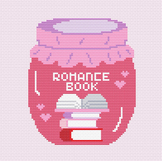 Mini Books Jar Picks Cross Stitch Pattern PDF